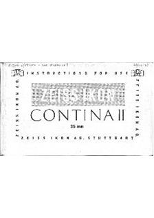 Zeiss Ikon Contina 2 manual. Camera Instructions.